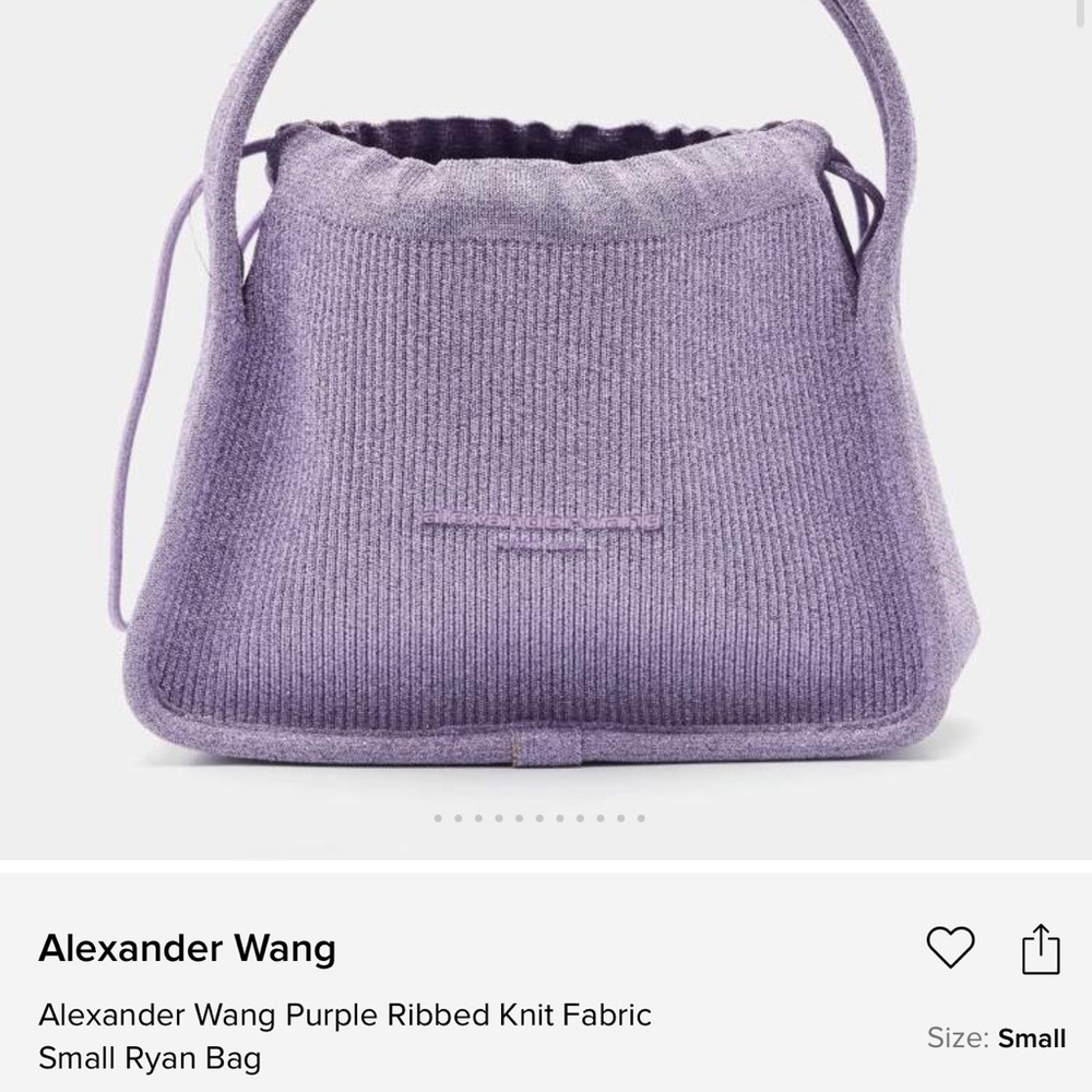 Alexander Wang Lavender Ribbed Mini Bag